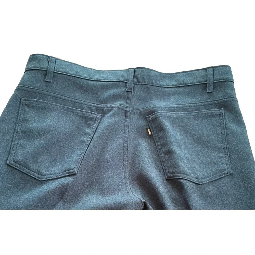 Vintage Levis‎ Mens Blue Dacron Polyester Casual Pants Size 36x25 Trousers